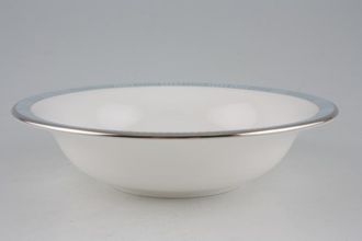 Royal Worcester Linea Soup / Cereal Bowl Half Blue Rim 6 3/4"