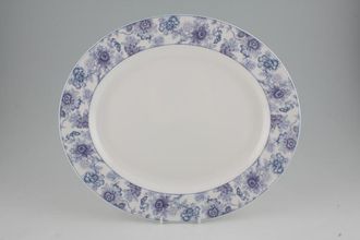 Royal Worcester Oriental Blue Oval Platter oval 13 3/8"