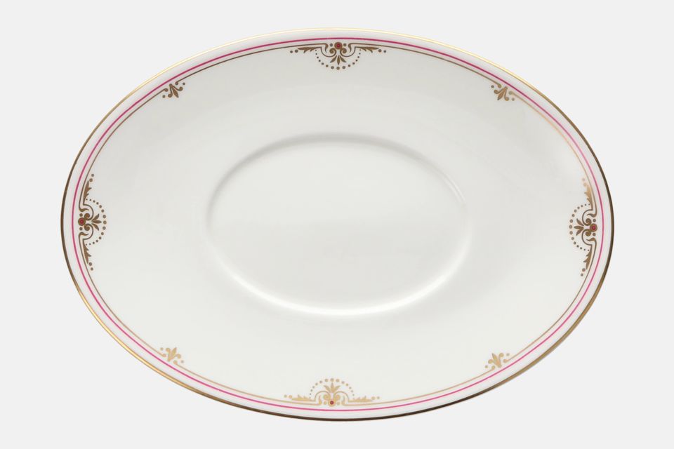 Royal Worcester Royal Court Sauce Boat Stand oval