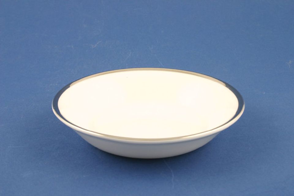 Wedgwood Sterling - White with Silver Band Fruit Saucer 5"