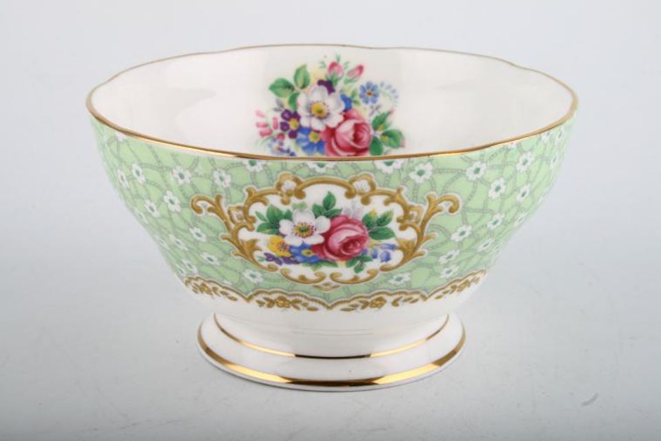 Queen Anne Gainsborough - Green Sugar Bowl - Open (Tea) 4 5/8"