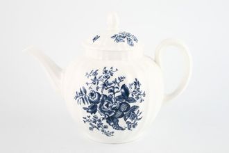 Royal Worcester Blue Sprays - Ribbed Teapot small