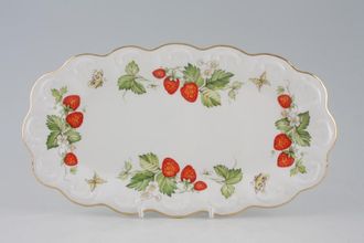 Queens Virginia Strawberry - Gold Edge - Embossed Tray (Giftware) 10 1/4"