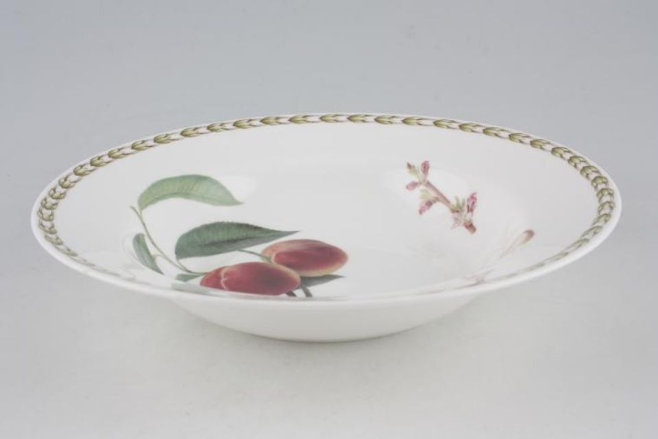 Queens Hookers Fruit Rimmed Bowl Peach 8 1/4"