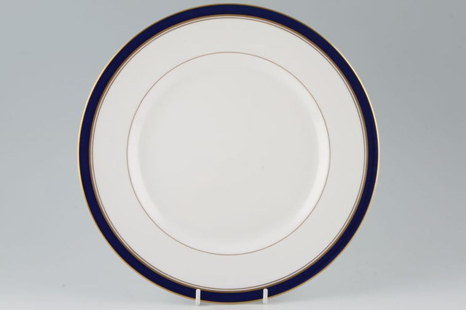 Royal Worcester Howard - Cobalt Blue - gold rim Dinner Plate Made in England 10 5/8"