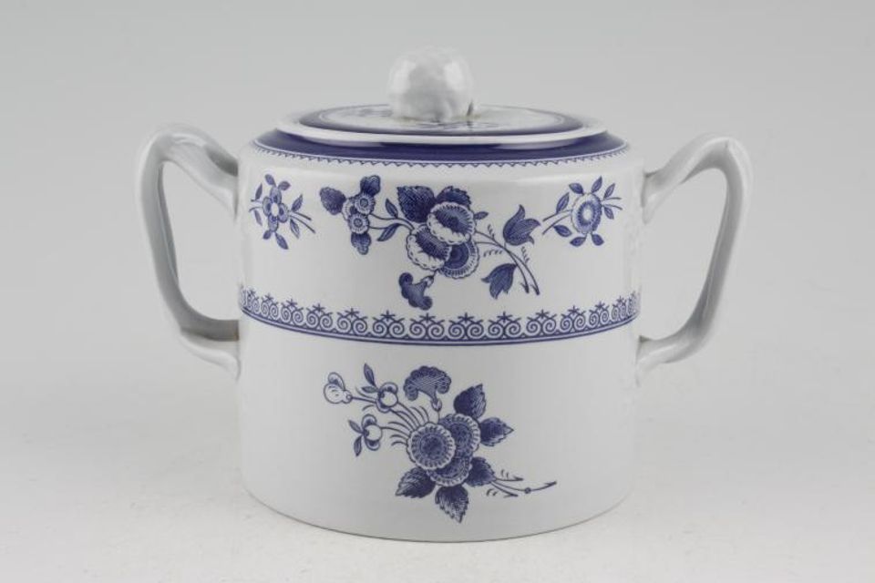 Spode Gloucester - Blue Sugar Bowl - Lidded (Tea)