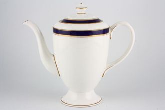 Sell Royal Worcester Howard - Cobalt Blue - gold rim Coffee Pot Made in England 2 1/4pt