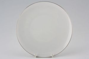 Thomas Medaillon Platinum Band - White with Thin Silver Line Dinner Plate