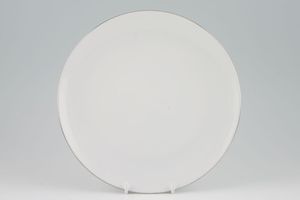 Thomas Medaillon Platinum Band - White with Thin Silver Line Breakfast / Lunch Plate