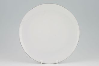 Thomas Medaillon Platinum Band - White with Thin Silver Line Breakfast / Lunch Plate 9 3/8"