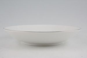 Thomas Medaillon Platinum Band - White with Thin Silver Line Soup / Cereal Bowl