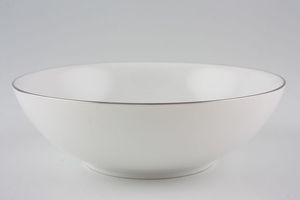 Thomas Medaillon Platinum Band - White with Thin Silver Line Fruit Saucer
