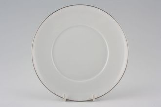 Thomas Medaillon Platinum Band - White with Thin Silver Line Sauce Boat Stand Same as soup cup saucers 6 3/4"
