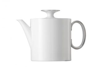 Thomas Medaillon Platinum Band - White with Thin Silver Line Teapot 1 1/2pt