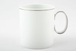 Thomas Medaillon Platinum Band - White with Thin Silver Line Teacup