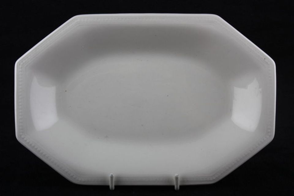 Johnson Brothers Heritage - White Sauce Boat Stand Can Be Used As Pickle Dishes