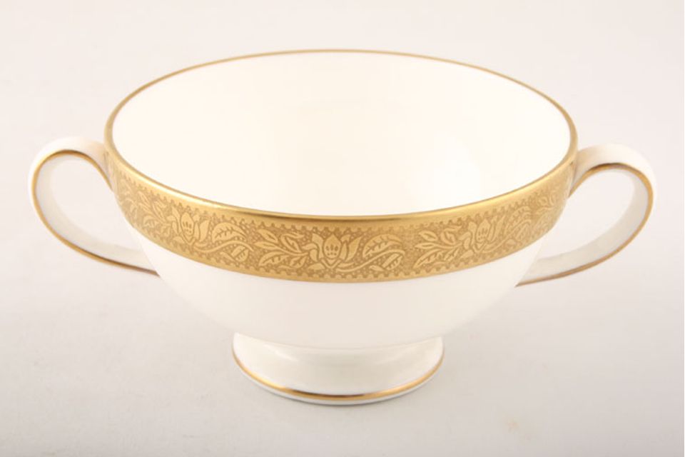 Wedgwood Ascot - Gold Soup Cup 2 handles - Pattern outside