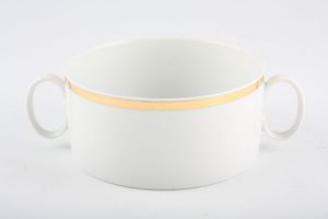 Thomas Medaillon Gold Band - White with Thick Gold Line Soup Cup