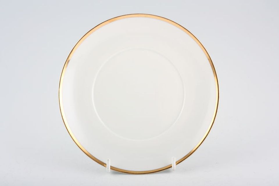Thomas Medaillon Gold Band - White with Thick Gold Line Soup Cup Saucer Also gravy jug stand 6 7/8"
