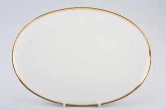 Sell Thomas Medaillon Gold Band - White with Thick Gold Line Oval Platter 15 1/4"