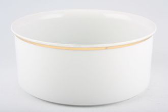 Thomas Medaillon Gold Band - White with Thick Gold Line Serving Bowl Round 7"
