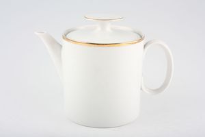 Thomas Medaillon Gold Band - White with Thick Gold Line Teapot