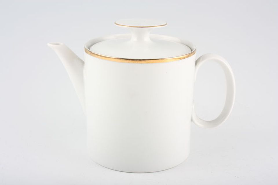Thomas Medaillon Gold Band - White with Thick Gold Line Teapot 1 1/2pt