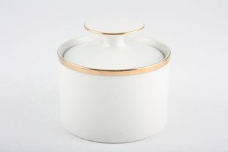 Thomas Medaillon Gold Band - White with Thick Gold Line Sugar Bowl - Lidded (Tea)
