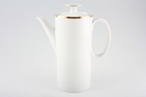 Thomas Medaillon Gold Band - White with Thick Gold Line Coffee Pot