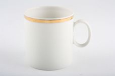 Thomas Medaillon Gold Band - White with Thick Gold Line Coffee/Espresso Can Cup 3 Tall 2 3/8" x 2 1/2" thumb 1