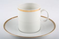 Thomas Medaillon Gold Band - White with Thick Gold Line Coffee/Espresso Can Cup 3 Tall 2 3/8" x 2 1/2" thumb 2
