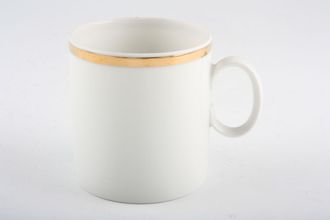 Thomas Medaillon Gold Band - White with Thick Gold Line Coffee/Espresso Can Cup 3 Tall 2 3/8" x 2 1/2"