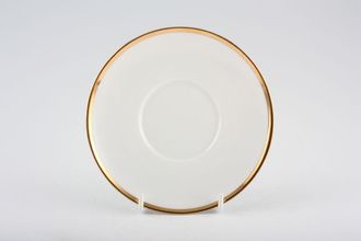 Thomas Medaillon Gold Band - White with Thick Gold Line Coffee Saucer Saucer 3 Tall 2 1/2" Well 5 1/2"
