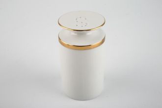 Thomas Medaillon Gold Band - White with Thick Gold Line Salt Pot