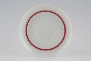 Thomas White with Thick and Thin Red Band Tea Saucer
