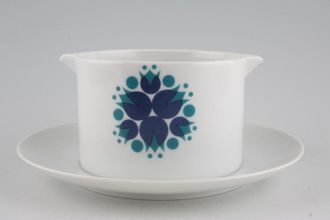 Thomas Pinwheel - Blue Sauce Boat and Stand Fixed
