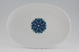 Thomas Pinwheel - Blue Oval Platter 13 1/4"