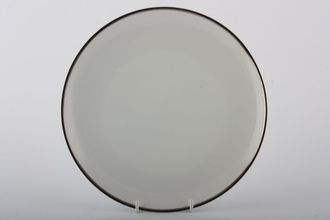 Thomas Medaillon Platinum Band - White with Thick Silver Line Dinner Plate 10 3/8"