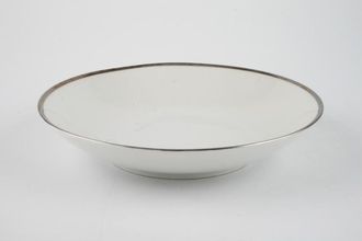 Sell Thomas Medaillon Platinum Band - White with Thick Silver Line Soup / Cereal Bowl 7 1/2"