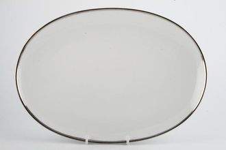Sell Thomas Medaillon Platinum Band - White with Thick Silver Line Oval Platter 13"