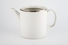Thomas Medaillon Platinum Band - White with Thick Silver Line Teapot 1 1/2pt thumb 2