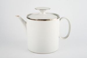 Thomas Medaillon Platinum Band - White with Thick Silver Line Teapot