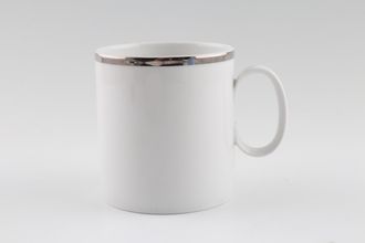 Sell Thomas Medaillon Platinum Band - White with Thick Silver Line Teacup Cup 6 Tall (Mug size) 3" x 3 1/4"