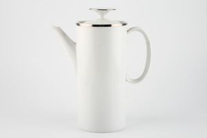 Thomas Medaillon Platinum Band - White with Thick Silver Line Coffee Pot