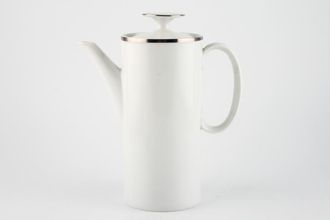 Sell Thomas Medaillon Platinum Band - White with Thick Silver Line Coffee Pot 2pt