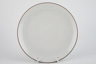 Thomas White with Thin Brown Line Dinner Plate 10 1/4"