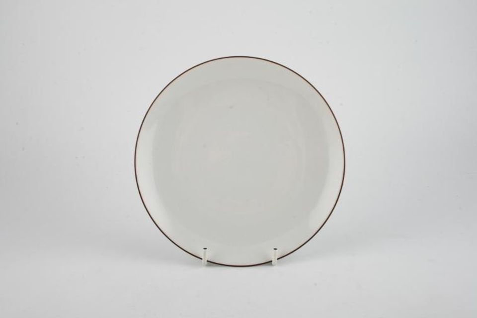Thomas White with Thin Brown Line Tea / Side Plate 6 7/8"