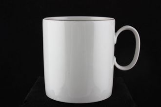 Thomas White with Thin Brown Line Teacup Cup 5 Tall 2 3/4" x 3"