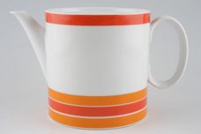 Thomas White with Red and Orange Bands Teapot 1 1/2pt thumb 2
