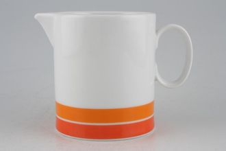 Sell Thomas White with Red and Orange Bands Milk Jug 1/2pt
